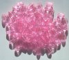100 9x6mm Acrylic Transparent Pink Ovals
